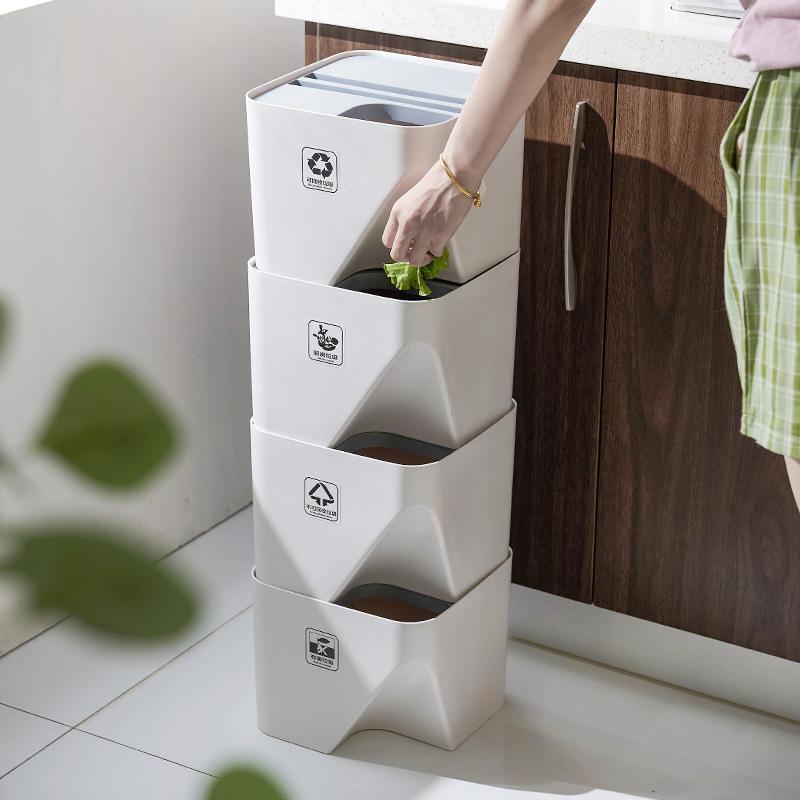Household Stackable Folding Trash Cans | Karnz