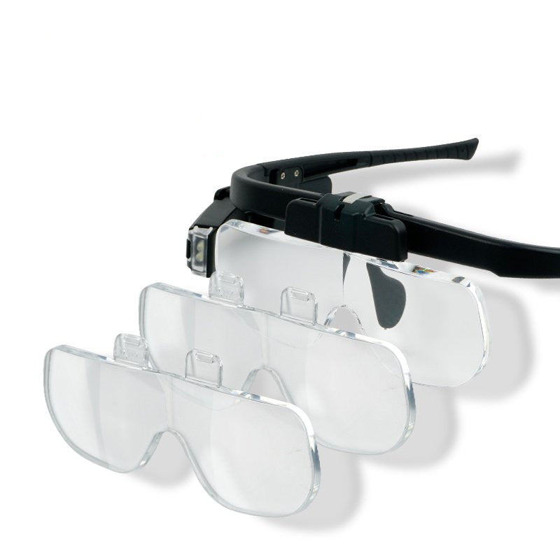 BowLift | Portable Wearable LED Magnifying Glasses, with Adjustable Light Angle & Replaceable Lenses