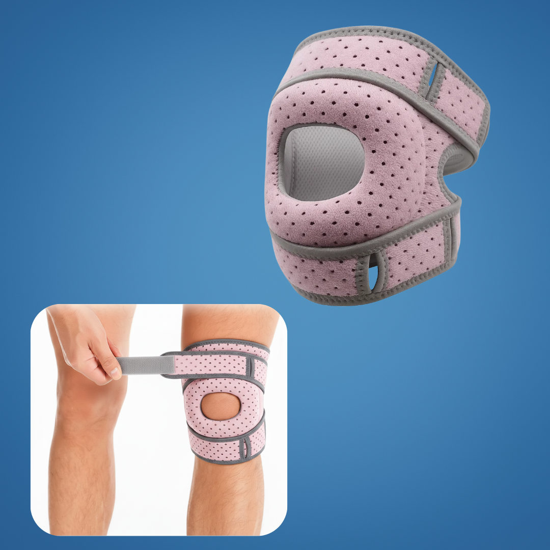 Knee Pain Relief - Breathable Elastic Support - Adjustable Zipper Strap Skanto