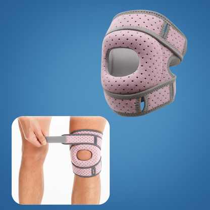 Knee Pain Relief - Breathable Elastic Support - Adjustable Zipper Strap Skanto