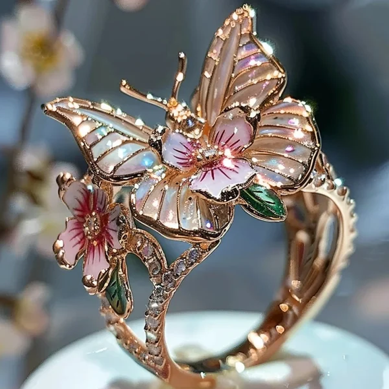 Butterfly flower ring | Bowlift