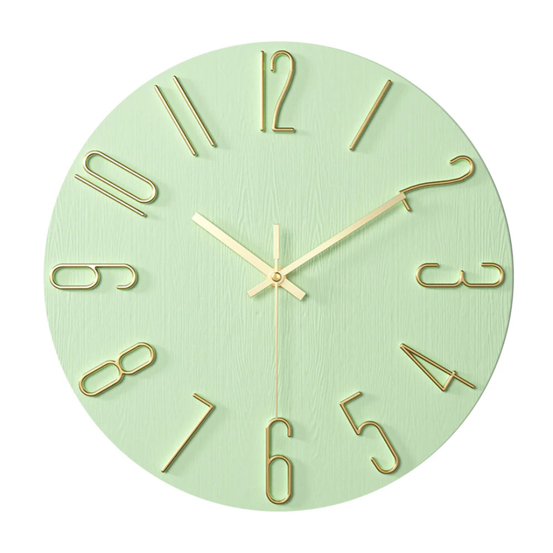 Skanto | Modern Black Wall Clock | 30 cm Silent Minimalist Design