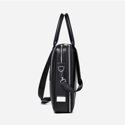 BowLift | Manhattan Leather Business Laptop Briefcase Crossbody Handbag