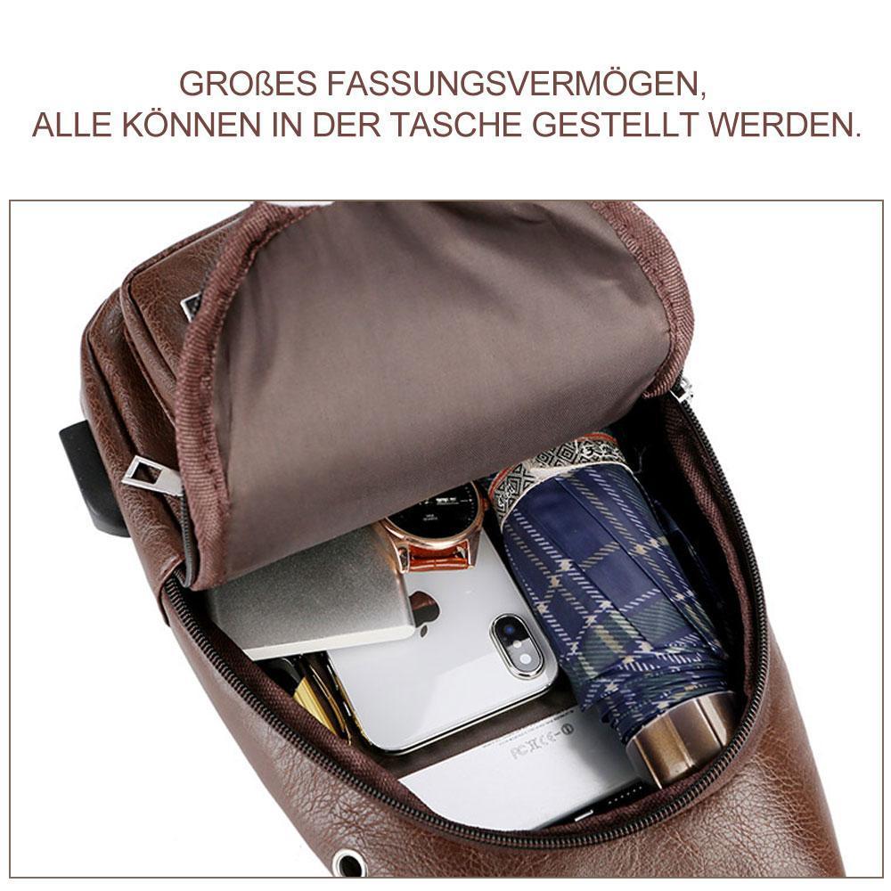 Shoulder bag crossbody bag for men with USB charging port | Bowlift