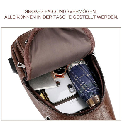 Shoulder bag crossbody bag for men with USB charging port | Bowlift