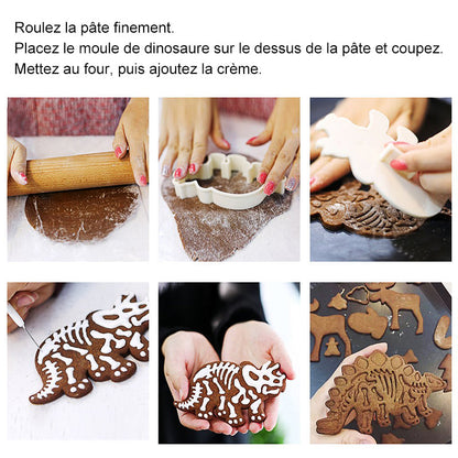 Dinosaur Cookie Cutters (Set of 3) | Bowlift
