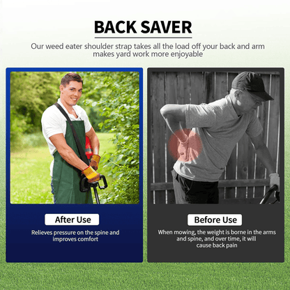 BowLift | Ergonomic Weed Killer Handle Extension Brush Cutter Trimmer Handle
