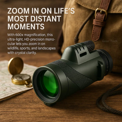 Skanto | Compact 600x Ultra-Zoom Monocular | HD Lens, Lightweight & Perfect for Hiking, Bird Watching, and Sporting Events