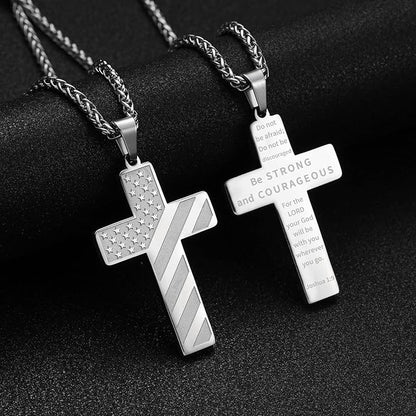 BowLift | IronPride Cross American Flag Cross Necklace