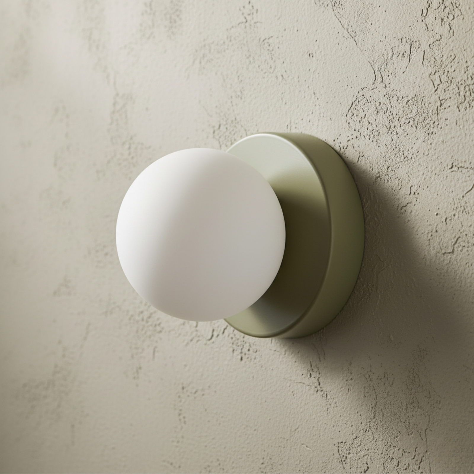 Round Frosted Glass Globe Ceiling Sconce