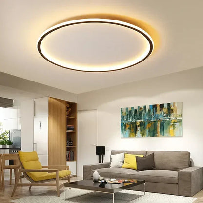 Scandinavian Round Ceiling Lamp - AuroraSphere | Karnz