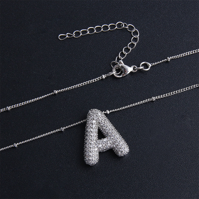 Skanto | Alphabet Diamond Pendant Necklace