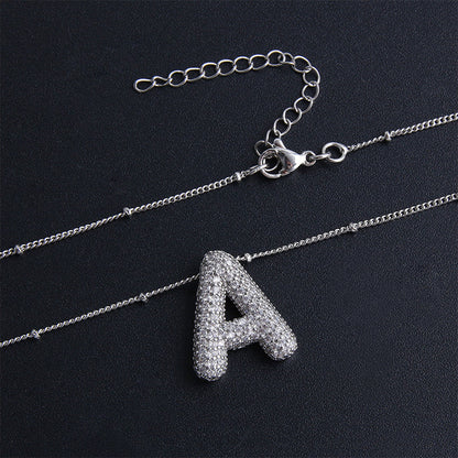 Skanto | Alphabet Diamond Pendant Necklace