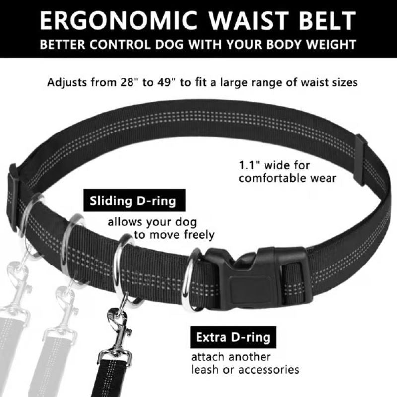 Skanto | Hands-Free Dog Leash with Zipper Pocket