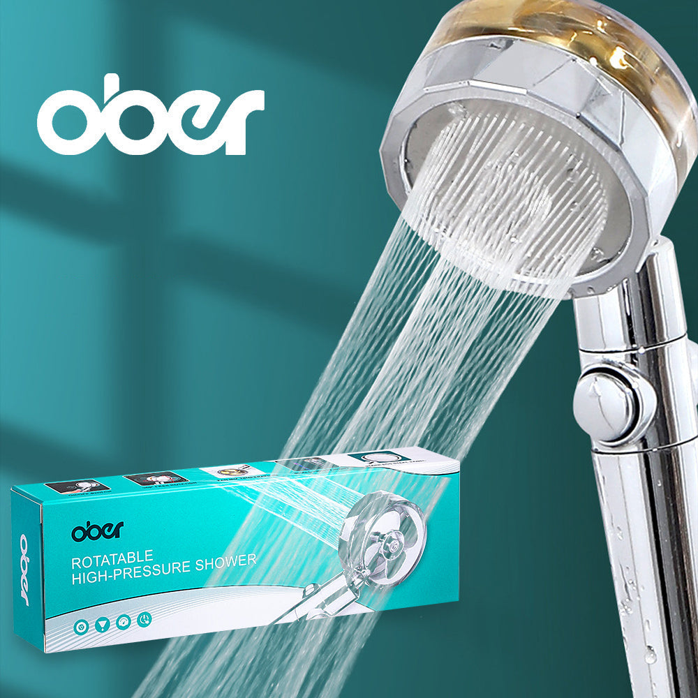 Skanto | Ober® Water-Saving Flow 360° Swivel High-Pressure Shower, with Luxury Packaging