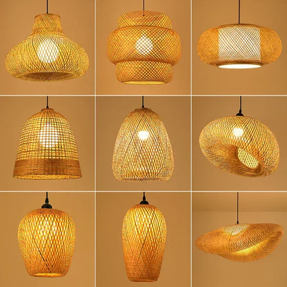 Skanto | Handmade Rattan Pendant Lamp - RayaLight