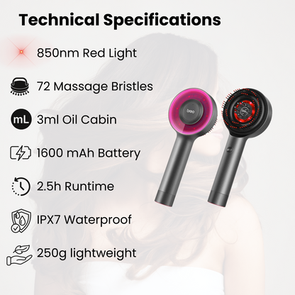 Skanto | Scalp Massage Brush with Red Light Therapy | Promotes Hair Growth & Relieves Scalp Tension for Healthier Hair