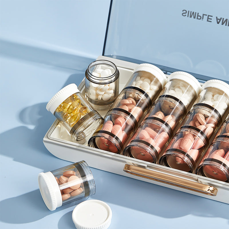 Skanto | Portable High-Capacity Weekly Pill Box