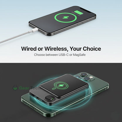 Skanto | Slim Magnetic Fast Charger Power Bank – Wireless, High-Capacity Backup Battery for All Devices