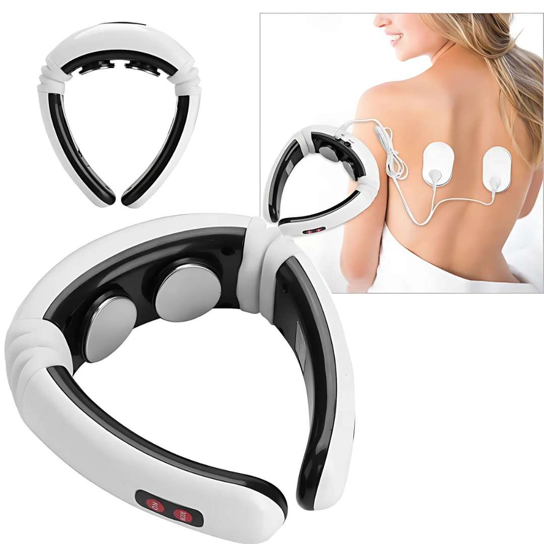 NeckEase | Vibrating Neck Massager – Pain Relief – Portable Design – Relieves Stiff Muscles – Stress & Tension Relief Skanto