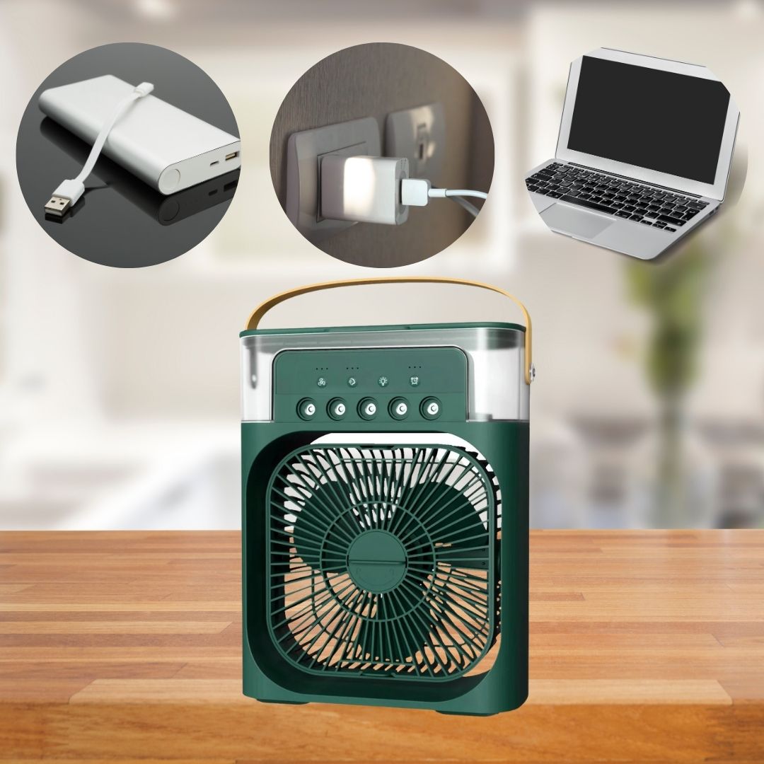 3-in-1 Air Cooler Humidifier | Portable, adjustable fan speeds & Ideal for Bedrooms, Offices & Small Rooms | Karnz