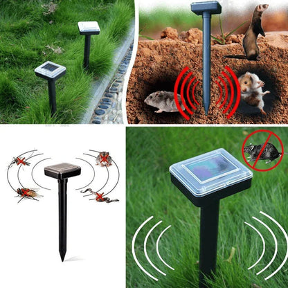 BowLift | Sonic Green Solar Animal Repeller with Ultrasound | Against Mice, Moles & Snakes | Weatherproof & Eco-Friendly