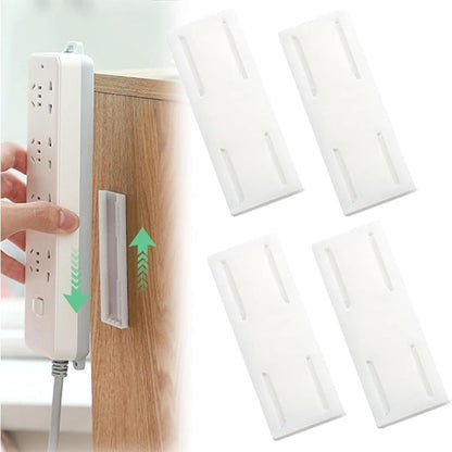 BowLift | Adhesive Power Strip Mounts | No-Drill Wall & Desk Organizer with Slide Rail