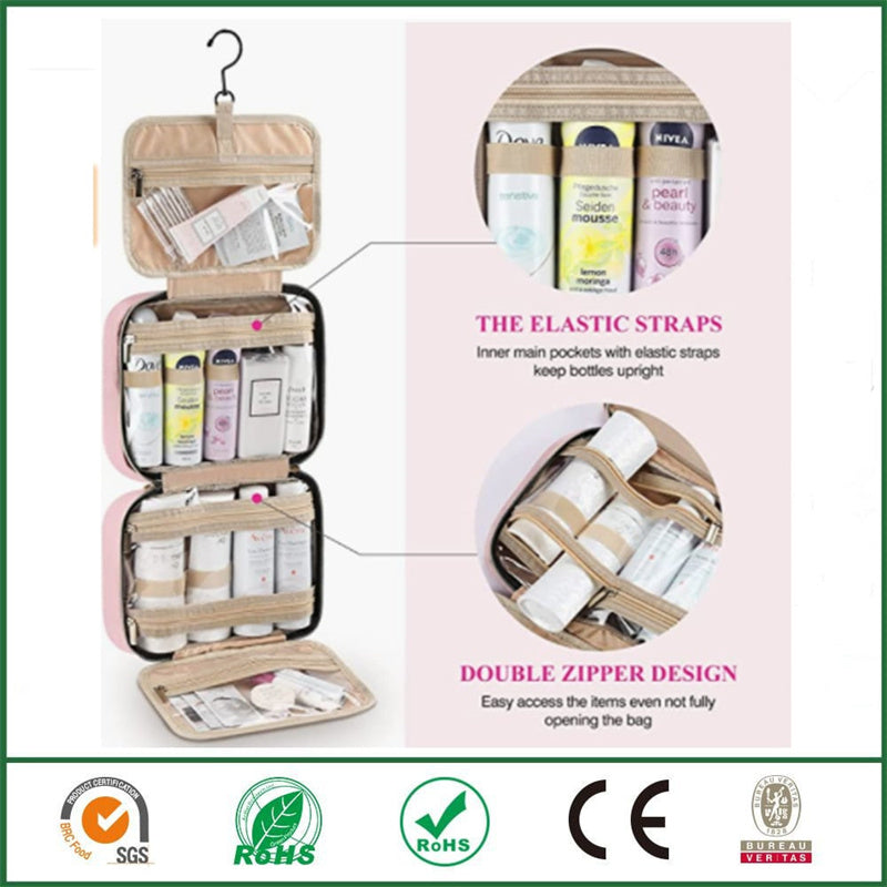 BowLift | Water-resistant Toiletry Bag Travel Bag with Hanging Hook