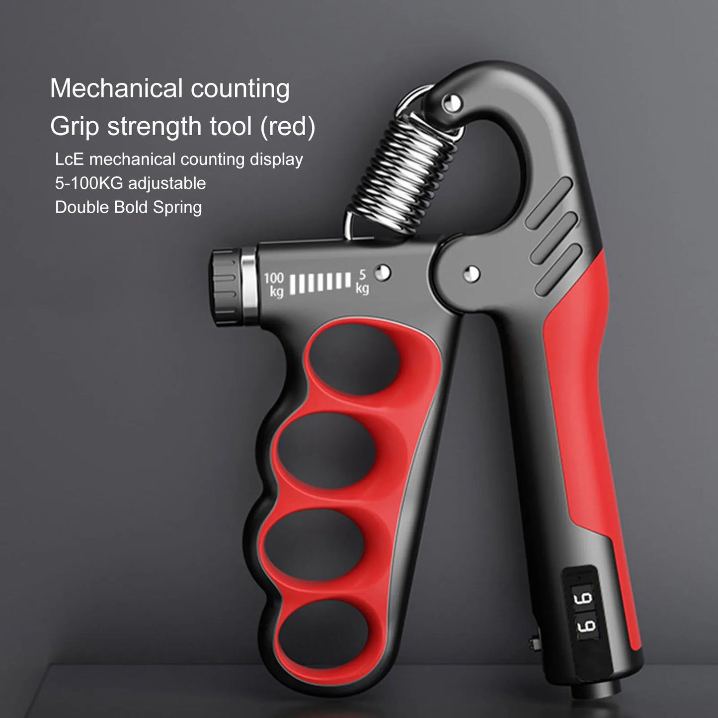 BowLift | Adjustable Hand Grip Strengthener | 5–100KG Resistance | Rep Counter | Non-Slip Handles