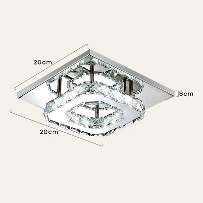Skanto | Modern Crystal LED Flush Mount Ceiling Light
