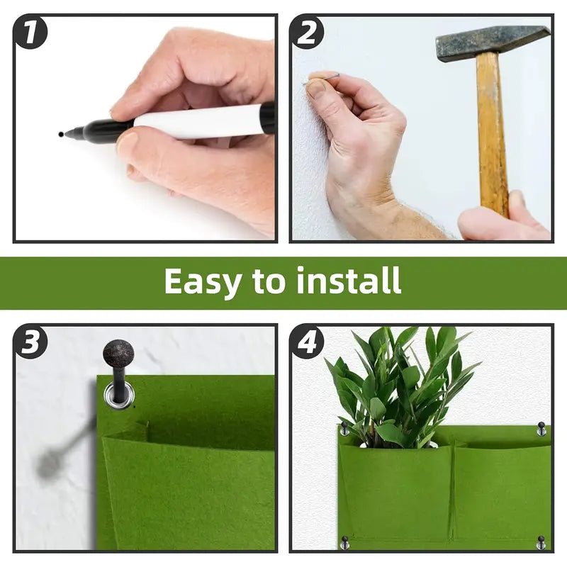 BowLift | Felt Plant Bag for Vertical Wall Mounting – Three-dimensional, Non-woven Plant Bag