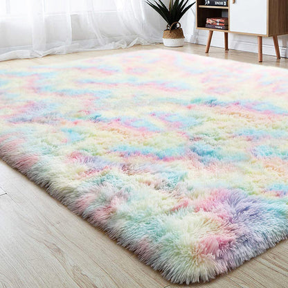 BowLift | Gradient Tie-Dye Plush Rug for Vibrant Home Decor