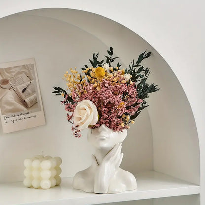 "Unique and Modern Ceramic Vase, Decorative Flower Pot for Living Room and Office" | Skanto