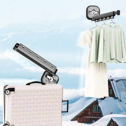 Skanto | Wall-Mounted Foldable Clothes Rack with Suction Cup