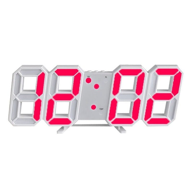 3D LED Wall Clock Skanto| Modern Digital Clock | Dimmable LED Light | Elegant Wall Decor