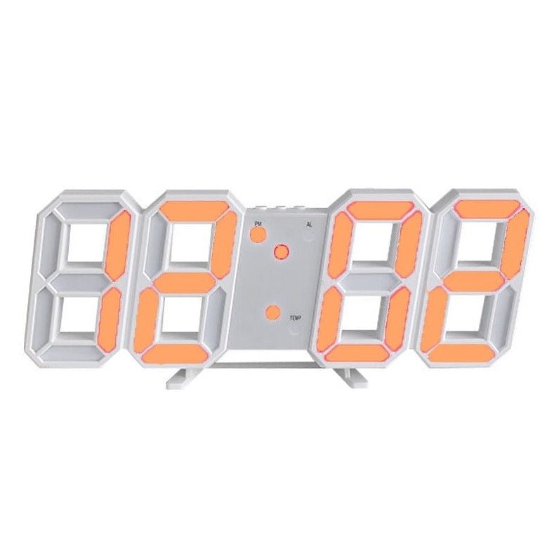 3D LED Wall Clock Skanto| Modern Digital Clock | Dimmable LED Light | Elegant Wall Decor