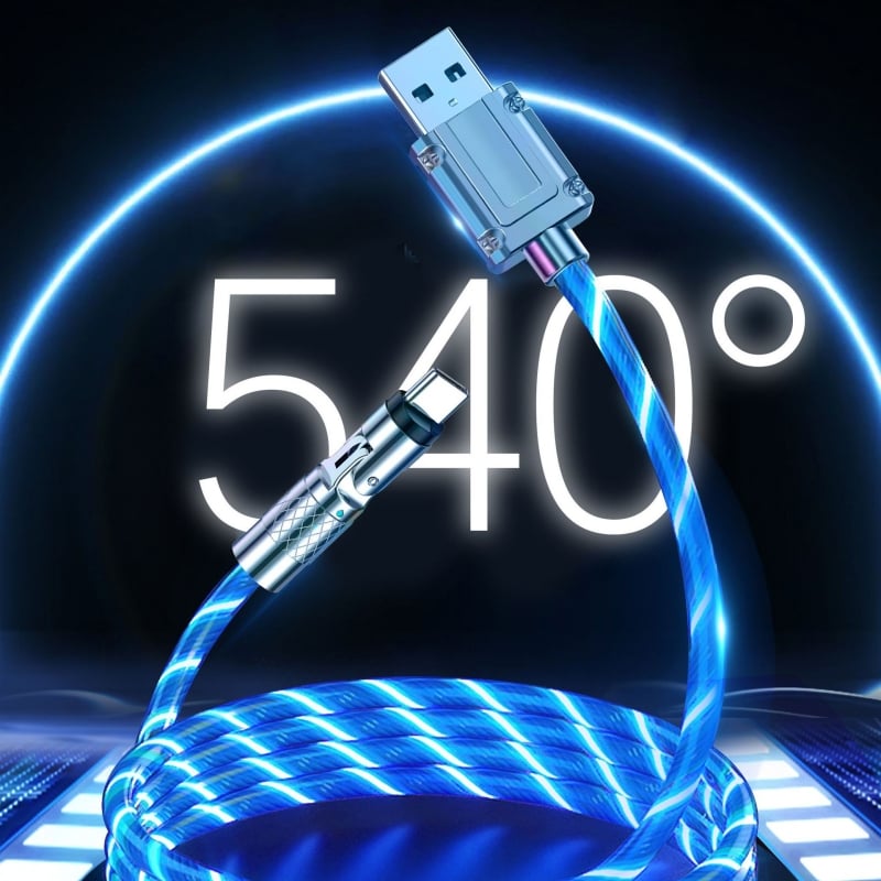 BowLift | Magnetic Charging Cable | 540° Rotating Connector | Fast Charge with LED Glow