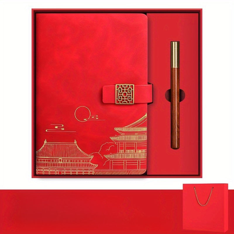 Imperia Luxe Gift Set – Notebook, Thermos Bottle and Pen in Gift Box | Bowlift