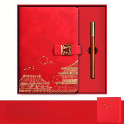 Imperia Luxe Gift Set – Notebook, Thermos Bottle and Pen in Gift Box | Bowlift