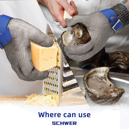 Food-grade stainless steel metal mesh glove