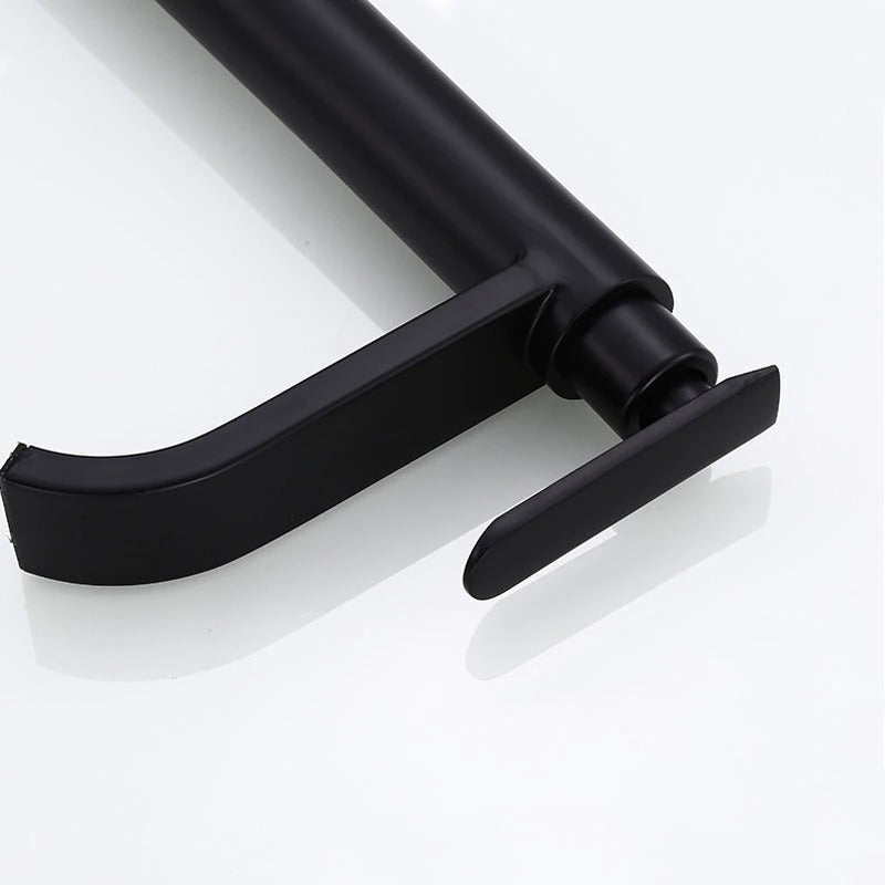 Skanto | Matte Black Cold Water Single Faucet for Sink Installation