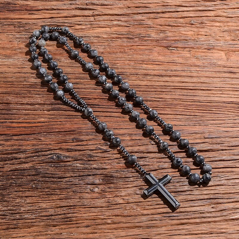 Skanto | Orion Spiritual Necklace with Tiger's Eye & Lapis Lazuli – Men's Rosary