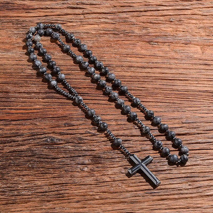 Skanto | Orion Spiritual Necklace with Tiger's Eye & Lapis Lazuli – Men's Rosary