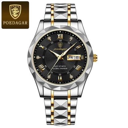 Top brand waterproof luxury men's wristwatch with luminous function