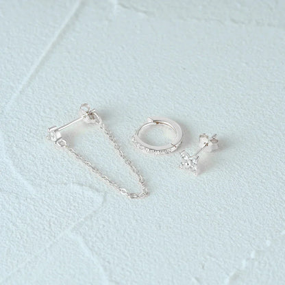 BowLift | 3pc Dainty Floral Tassel Chain Earrings Set