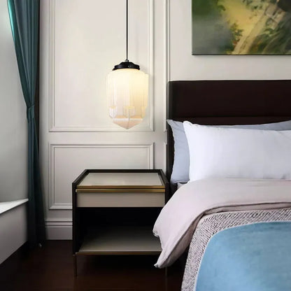 LumiNéo – Modern Geometric Pendant in Frosted Glass