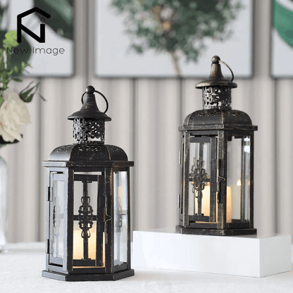 BowLift | Vintage Scandinavian Black Iron Candle Lantern