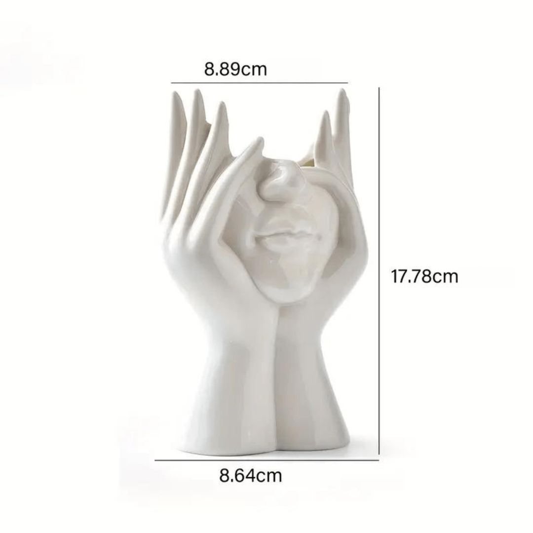 "Unique and Modern Ceramic Vase, Decorative Flower Pot for Living Room and Office" | Skanto