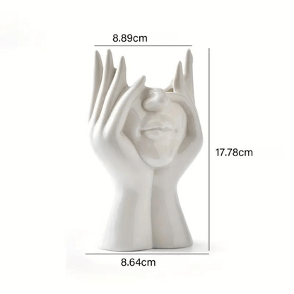 "Unique and Modern Ceramic Vase, Decorative Flower Pot for Living Room and Office" | Skanto