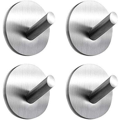 4-Pack: Heavy Duty Durable 304 Stainless Steel Wall Hooks
